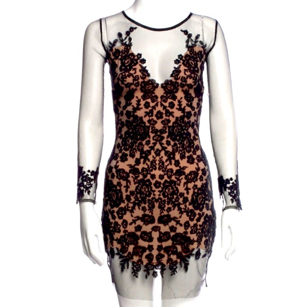 FOR LOVE & LEMONS Lace & Mesh Dress |Size: XS|